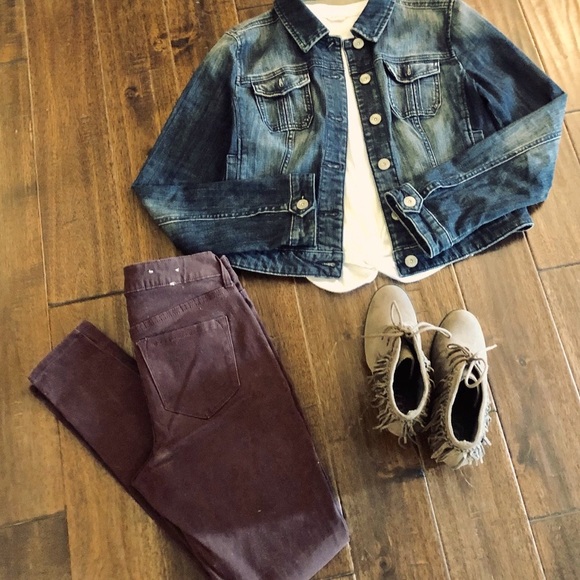 Old Navy ‘RockStar’ Mid-Rise Skinny Purple Pants Size 0 NWOT - Picture 3 of 12